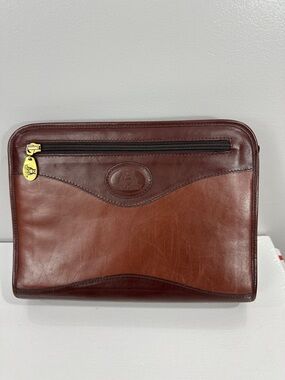 Aussie bush traders Leather Zip-Top Document Folio -
